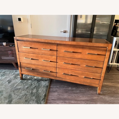 Used Raymour & Flanigan Fremont Mid-Century Modern Wood Dresser for sale on AptDeco