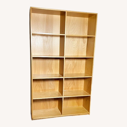 Used 2 Tall Double Oak Shelves for sale on AptDeco