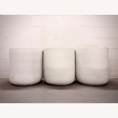 Used CB2 Zen White Ceramic Planter for sale on AptDeco