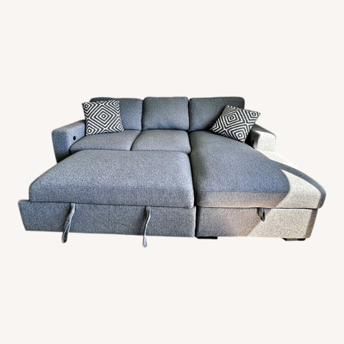 Used Light Gray Fabric 2 Piece Sectional for sale on AptDeco