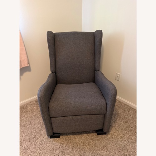 Used Dark Gray Fabric Nursing Chair for sale on AptDeco
