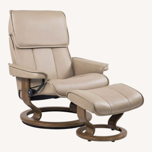 Used Vintage/Antique Finds Natural Leather Recliner for sale on AptDeco