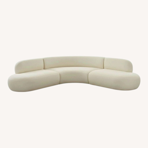 Used TOV Furniture White Boucle 3+ Piece Sectional for sale on AptDeco