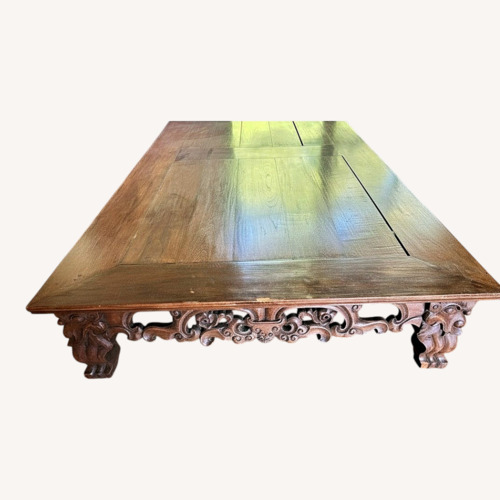 Used Dark Brown Wood Coffee Table for sale on AptDeco