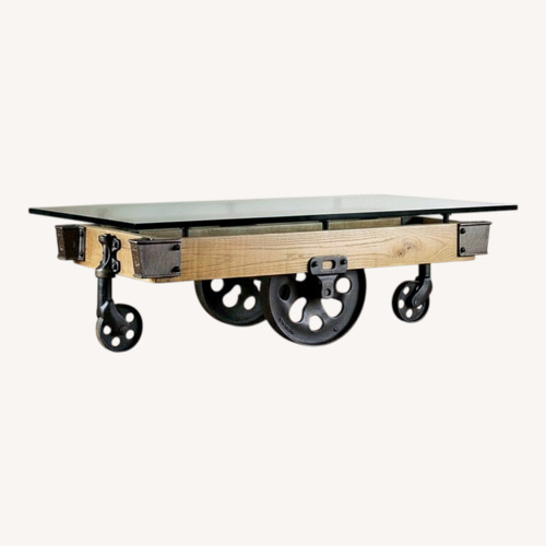 Used Restoration Hardware Industrial Cart Coffee Table for sale on AptDeco