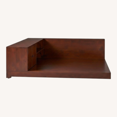 Used Pottery Barn Teen Wood Storage Platform Queen Bed for sale on AptDeco