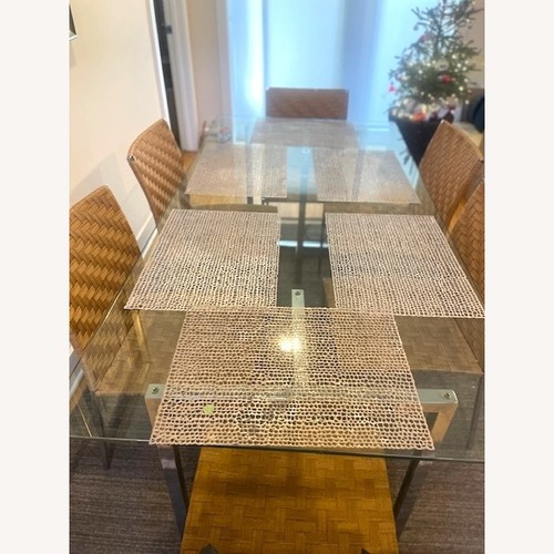 Used CB2 Dining Table Set With 6 Chairs for sale on AptDeco