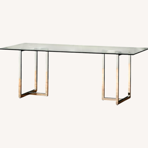 Used CB2 Dining Table Set With 6 Chairs for sale on AptDeco