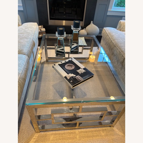 Used Silver/Glass Coffee Table for sale on AptDeco