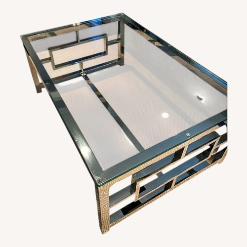 Used Silver/Glass Coffee Table for sale on AptDeco