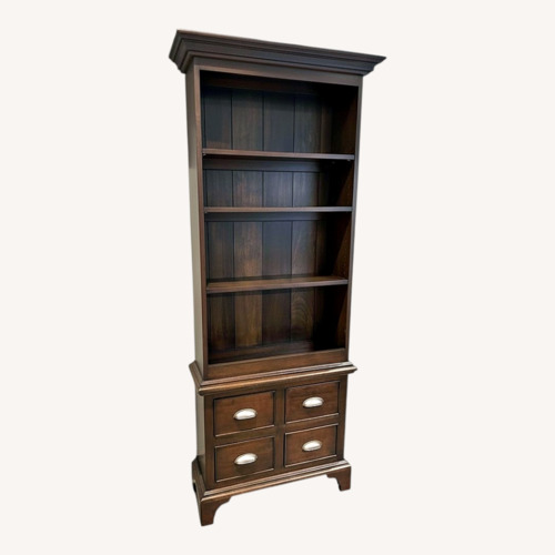 Used Dark Brown Wood Bookcase for sale on AptDeco