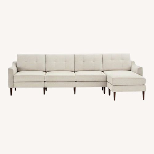 Used Burrow Light Gray Fabric 3+ Piece Sectional for sale on AptDeco