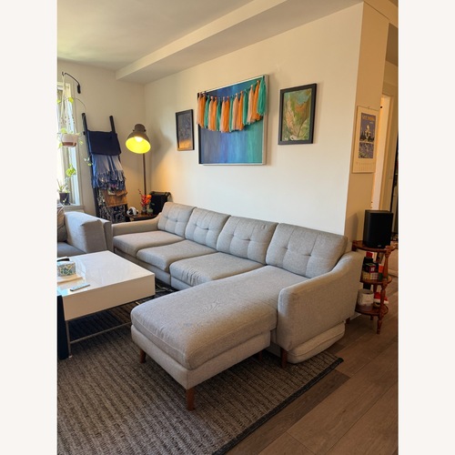 Used Burrow Light Gray Fabric 3+ Piece Sectional for sale on AptDeco