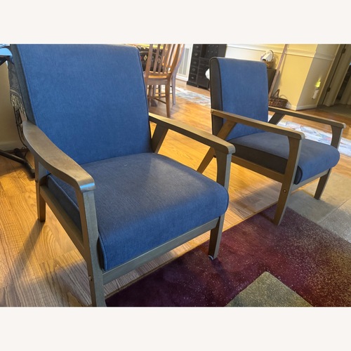 Used Dark Gray Fabric Armchair for sale on AptDeco