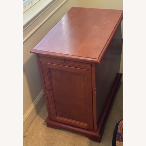 Used Light Brown Wood Side Table for sale on AptDeco