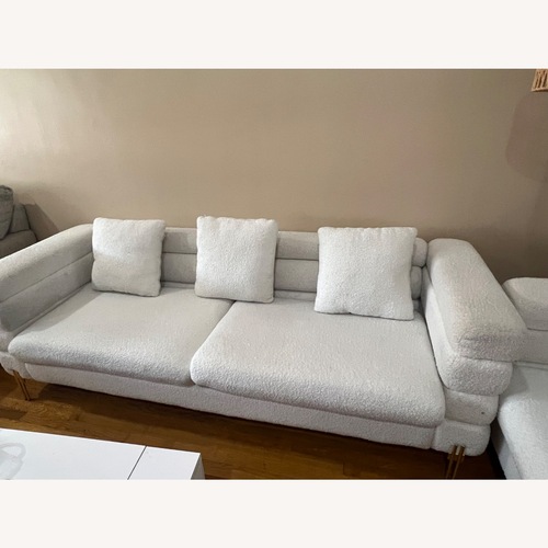 Used Amazon AMERLIFE White Boucle Sofa for sale on AptDeco