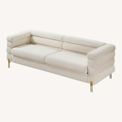 Used Amazon AMERLIFE White Boucle Sofa for sale on AptDeco