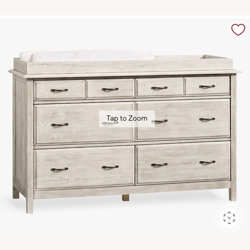 Used Pottery Barn Kids White Wood Changing Table for sale on AptDeco