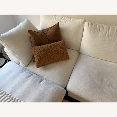 Used White Fabric 3+ Piece Sectional for sale on AptDeco