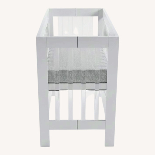 Used Bambibaby Acrylic and White Foldable Mini Crib Cradle Size for sale on AptDeco