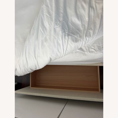 Used Wayfair Natural Fabric Queen Bed for sale on AptDeco