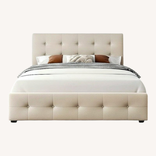 Used Wayfair Natural Fabric Queen Bed for sale on AptDeco