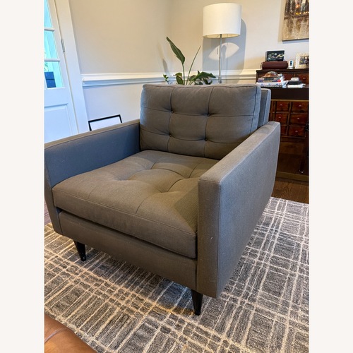 Used Crate & Barrel Petrie Dark Gray Petrie Armchair for sale on AptDeco