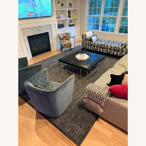 Used Custom Black & Gray Area Rug for sale on AptDeco