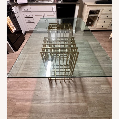 Used Post Modern Glass Dining Table for sale on AptDeco