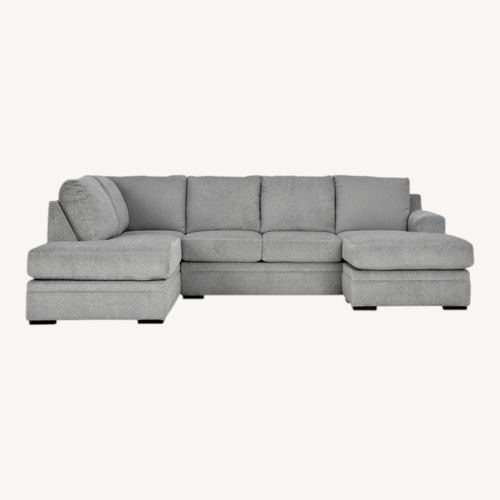 Used Ashley Furniture Light Gray 2 Piece Sectional for sale on AptDeco