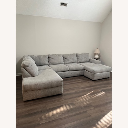 Used Ashley Furniture Light Gray 2 Piece Sectional for sale on AptDeco