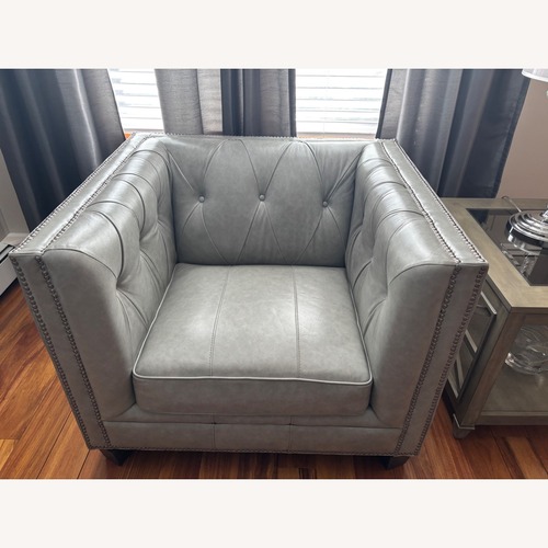Used FRYDA Thick Leather Armchairs 2 for sale on AptDeco