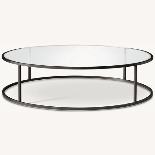 Used Nicholas Glass Round Coffee Table for sale on AptDeco