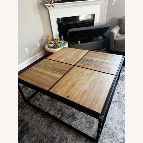 Used Light Brown Wood Coffee Table for sale on AptDeco