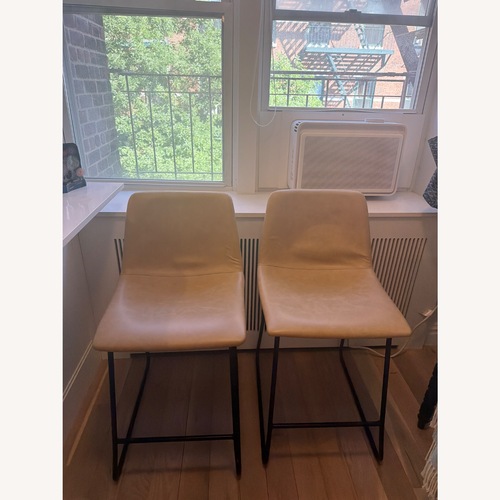 Used Target Light Brown Leather Bar Chairs for sale on AptDeco