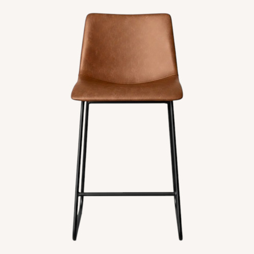 Used Target Light Brown Leather Bar Chairs for sale on AptDeco