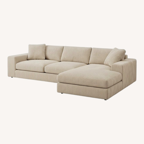 Used AllModern Natural Fabric 2 Piece Sectional for sale on AptDeco