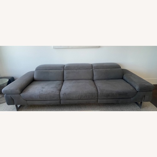 Used Dark Gray Suede 3+ Seater Sofa for sale on AptDeco