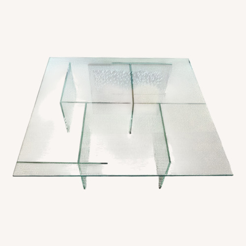 Used Transparent Glass Coffee Table for sale on AptDeco