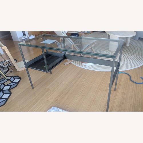 Used Article Lutto Modern Steel and Glass Desk for sale on AptDeco