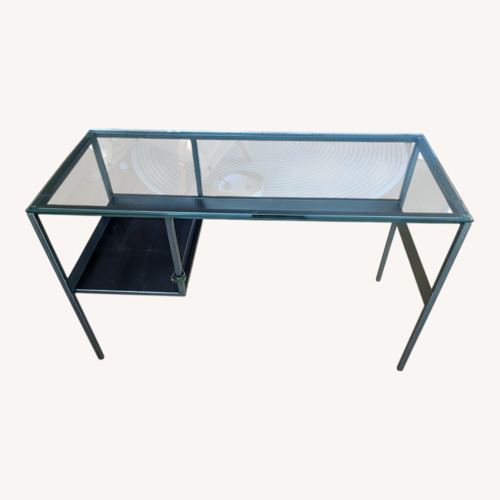 Used Article Lutto Modern Steel and Glass Desk for sale on AptDeco