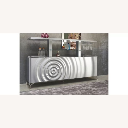 Used Roche Bobois Silver Metal Bar Cart for sale on AptDeco