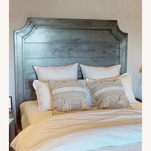 Used Made Goods Dark Gray Metal Headboard for sale on AptDeco