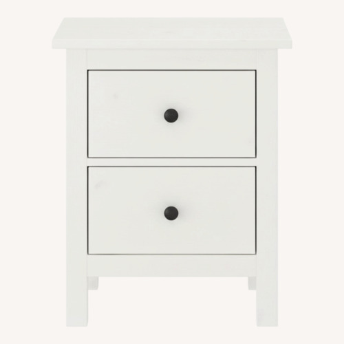 Used IKEA HEMNES White Wood Nightstands for sale on AptDeco