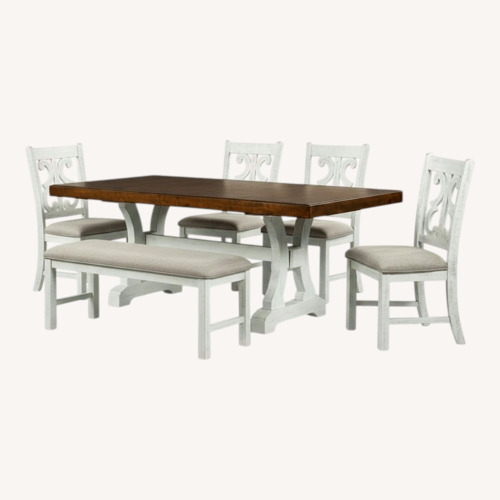 Used Furniture of America Dark Brown Wood Dining Set  for sale on AptDeco