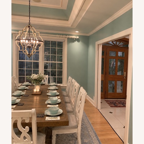 Used Furniture of America Dark Brown Wood Dining Set  for sale on AptDeco