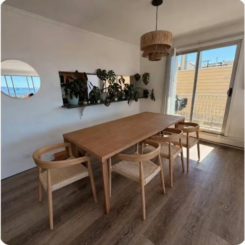 Used Castlery 86" Table, Bench and 4 Chairs  for sale on AptDeco