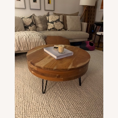 Used Wayfair Heaton Natural Wood Coffee Table for sale on AptDeco