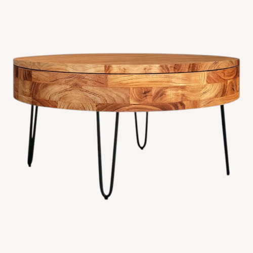 Used Wayfair Heaton Natural Wood Coffee Table for sale on AptDeco