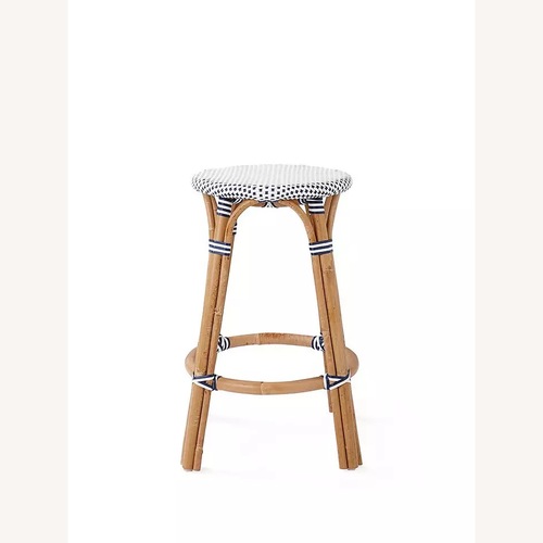 Used Serena & Lily Riviera Rattan Backless Counter Stools for sale on AptDeco